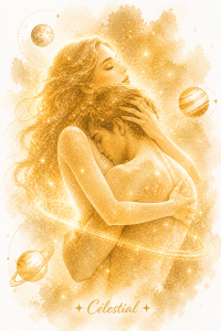 Illustration spirituelle représentant le masculin sacré dans un lien d’âme, symbolisant la guérison intérieure, l’alignement et la connexion avec la féminine sacrée.