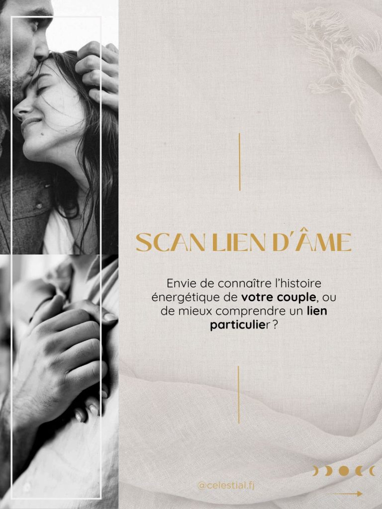 Illustration spirituelle représentant un lien d’âme entre deux êtres, symbolisant une relation flamme jumelle, âme sœur et le chemin d’âme.